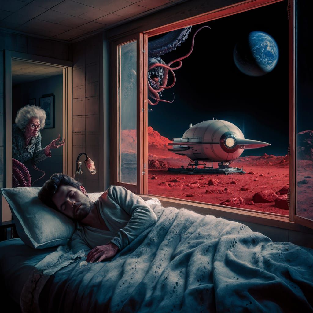 Martian Dream: Hyperrealistic Sci-Fi Scene