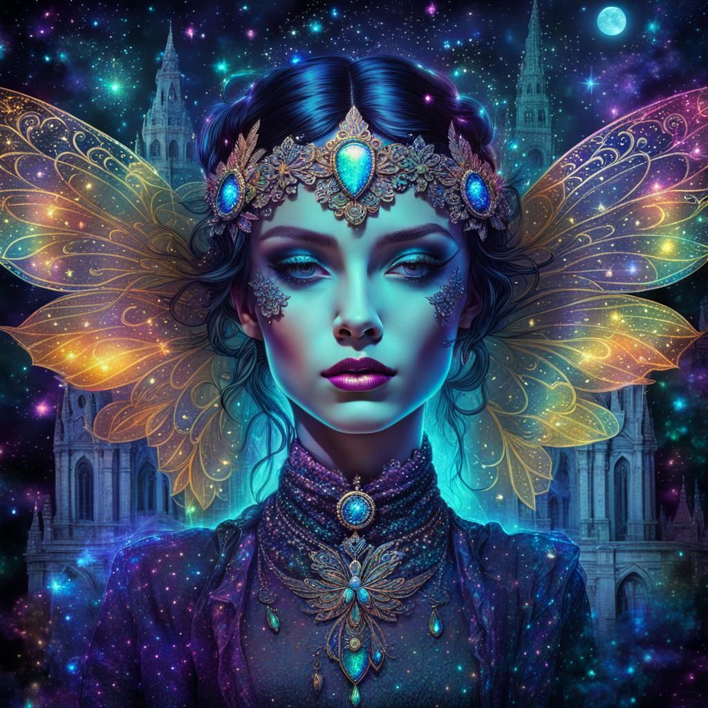 Enchanting Fairy with Bioluminescent Wings