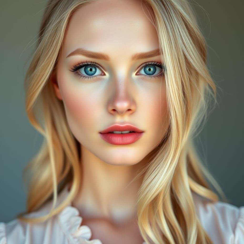 Ethereal Blonde Woman in Soft Focus