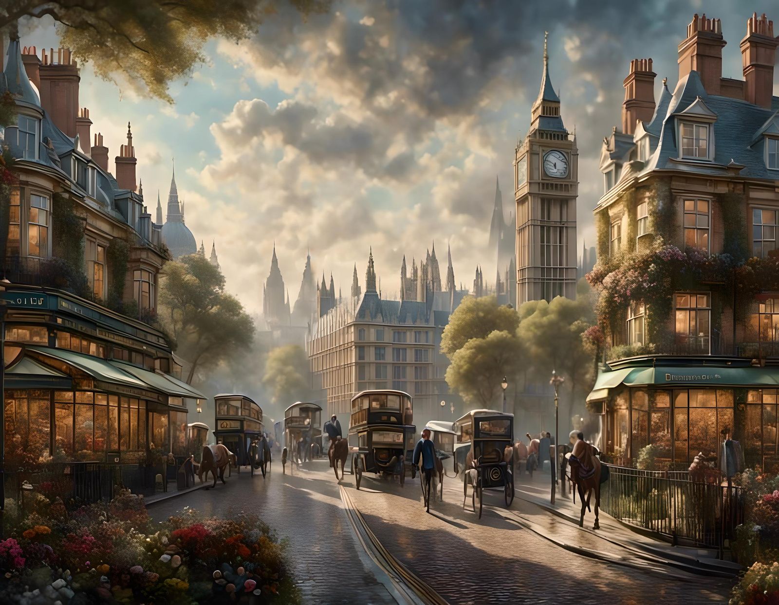 Dreamy London Skyline on a Bleak Day