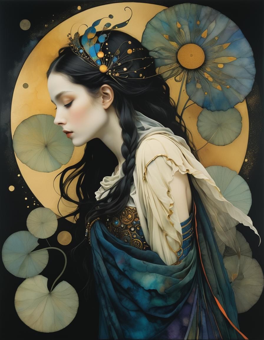 Abstract Alcohol Ink Art in Triadic Colors