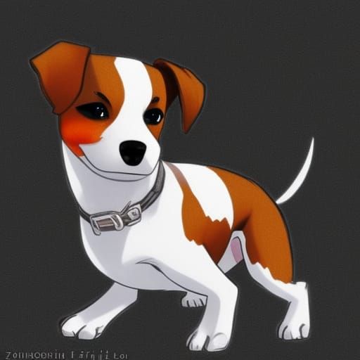 Jack Russell Terrier as Anime Construction Worker