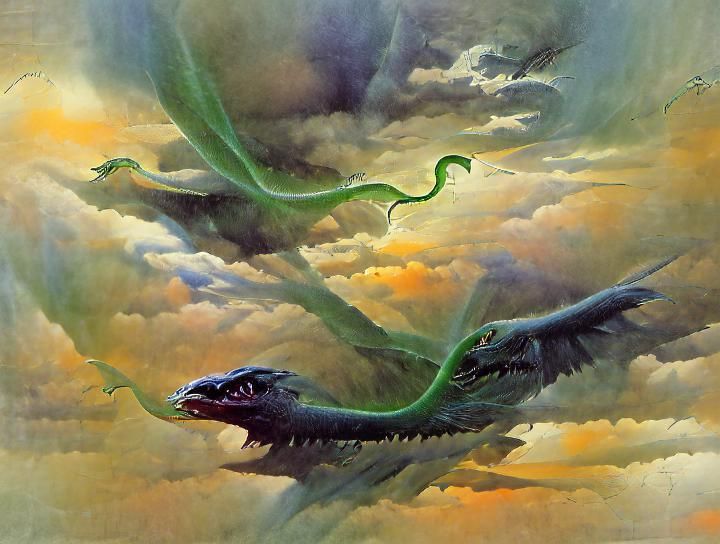 Futuristic Basilisk in Surreal Digital Art Style