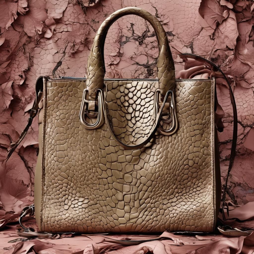High Fashion Python Leather Bag, Vogue Style