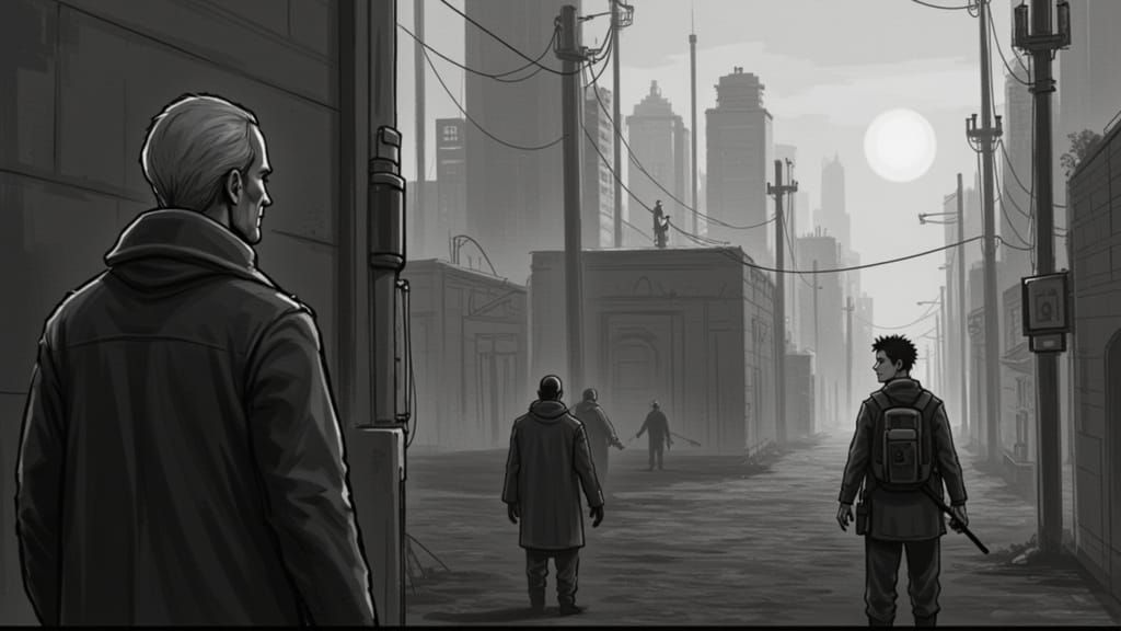 Abstract Sepia Ink Punk Graphic Design