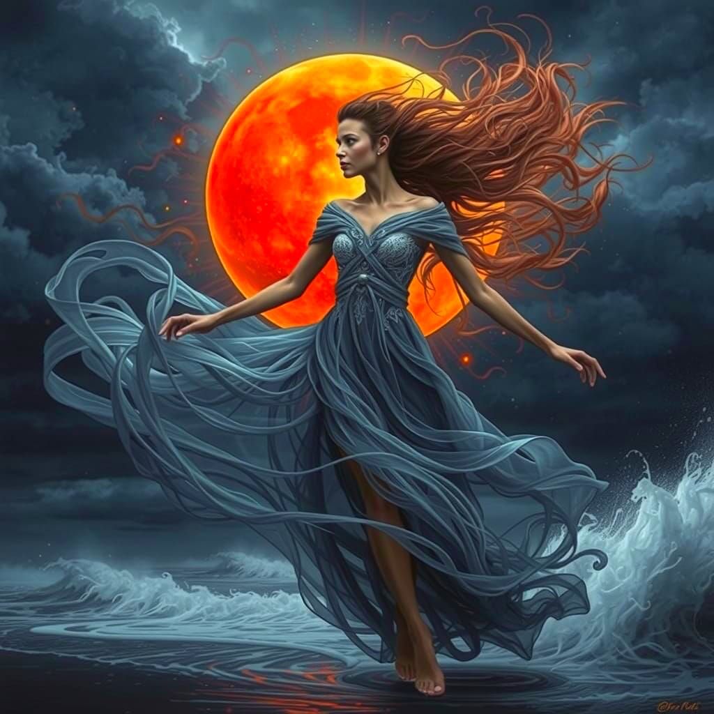 Ethereal Moon Goddess of the Ocean