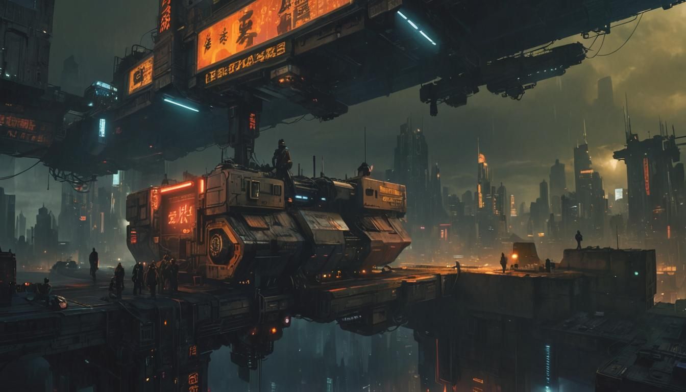 Cyberpunk Cityscape: Blade Runner Inspired Sci-Fi Art