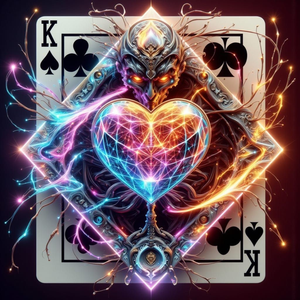 It's In the Cards 🐺🐕💪⚡️🌕♠️♣️♥️♦️🃏<lora:FiosArcaneCards:1.0>