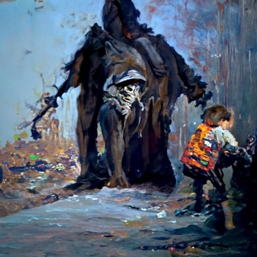 Youth Portrait in Oil Painting Style