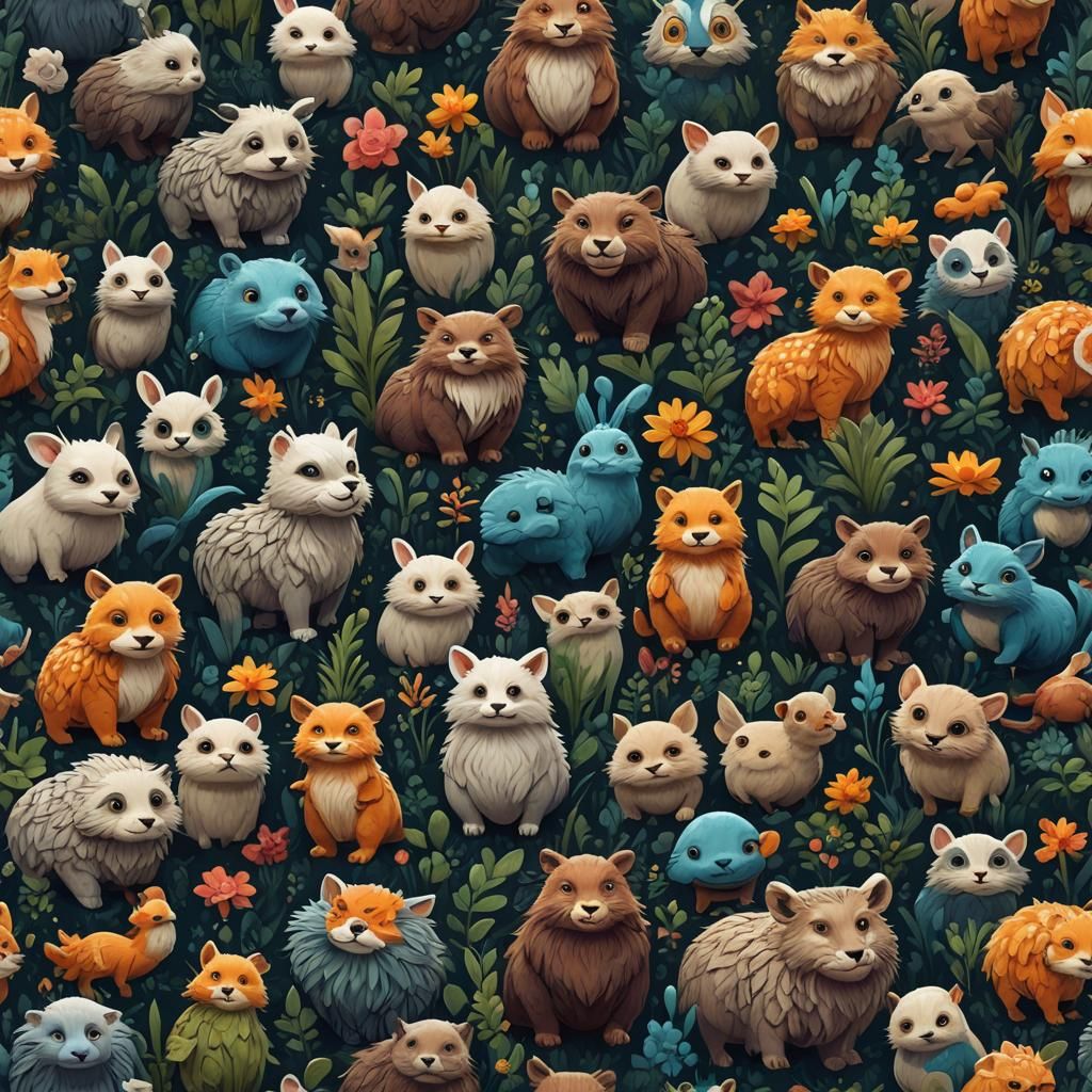 Fantastical Cute Animal in Detailed Matte Painting