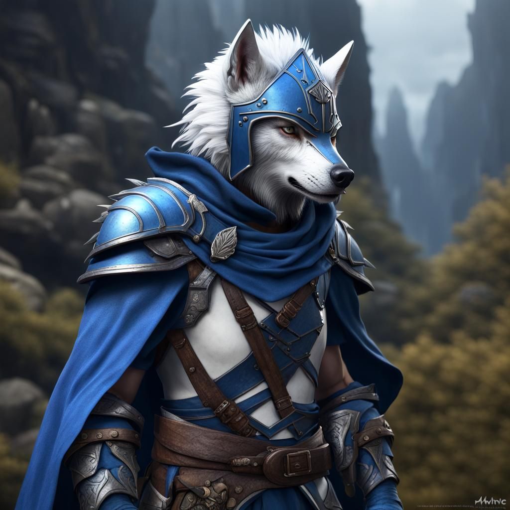 Halfling Rogue in Wolf Armor: Fantasy Concept Art