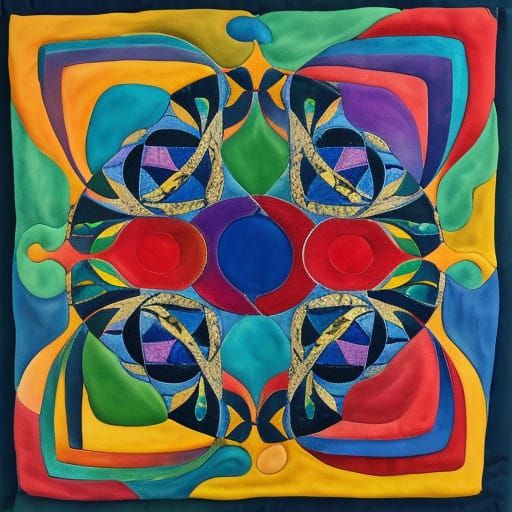 Quilted Surrealism Abstract Art