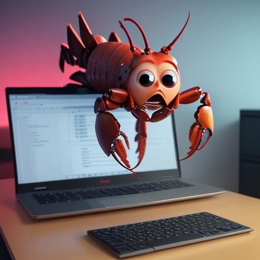 Lobster Accountant: A Pixar-Style 3D Render