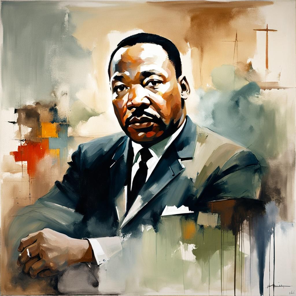 Martin Luther King Portrait in Muted Colors