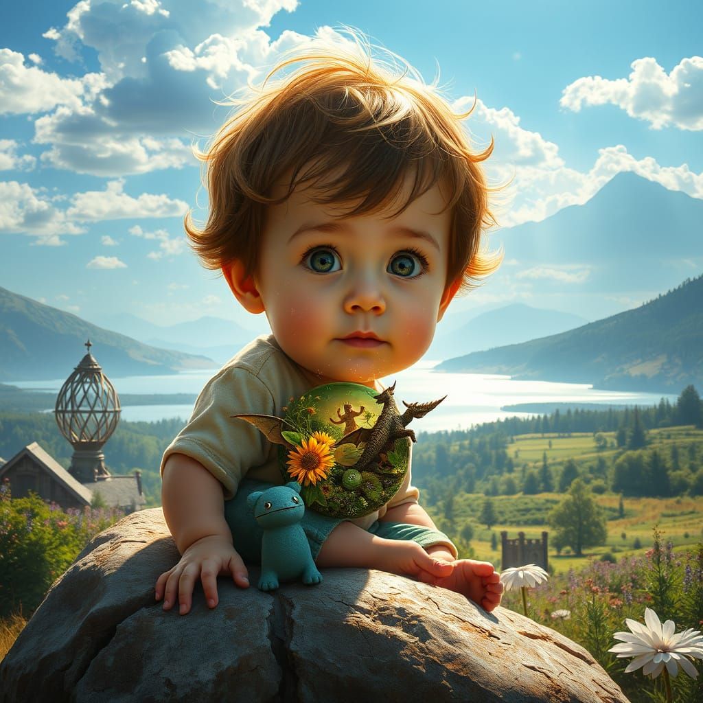 Child's Imagination: Enchanted Garden and Fantasy World