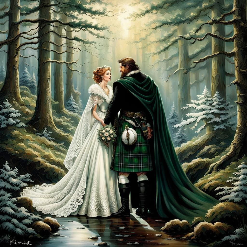 Highland Wedding in Ethereal Fantasy Style