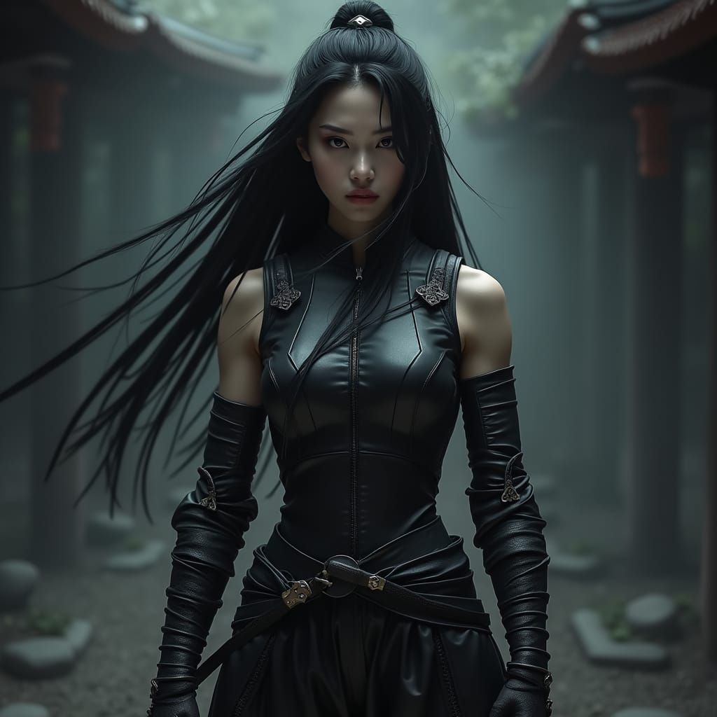 Photorealistic Japanese Warrior in Cinematic Lighting