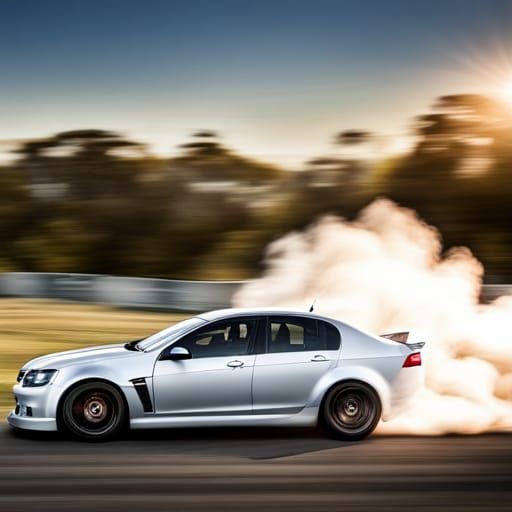 Modified Holden Commodore Burnout Competition