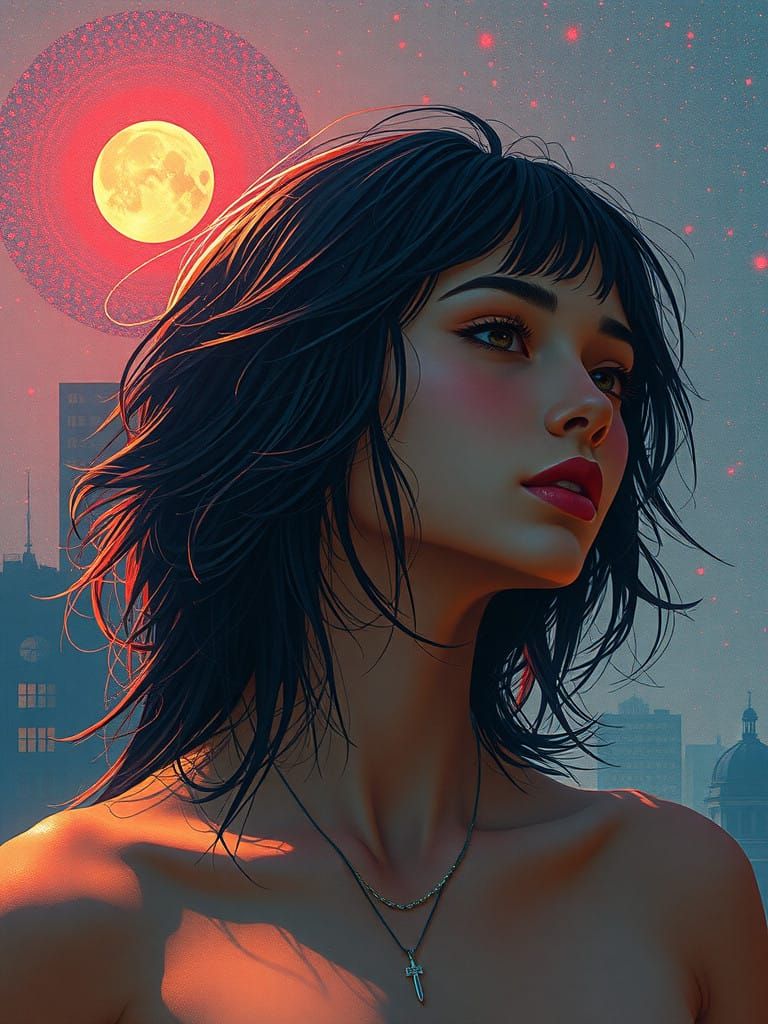 Ethereal Female Form Captured in Close-Up