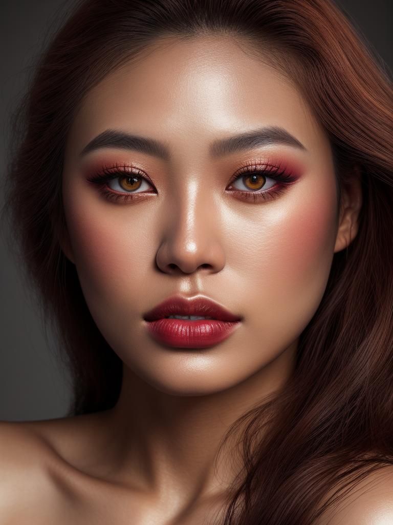 Beautiful Korean Woman in Hyper-Realistic Portrait