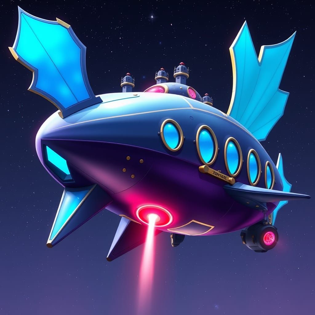 Fantasy Airship: The Invincible, a Sleek Modern Design