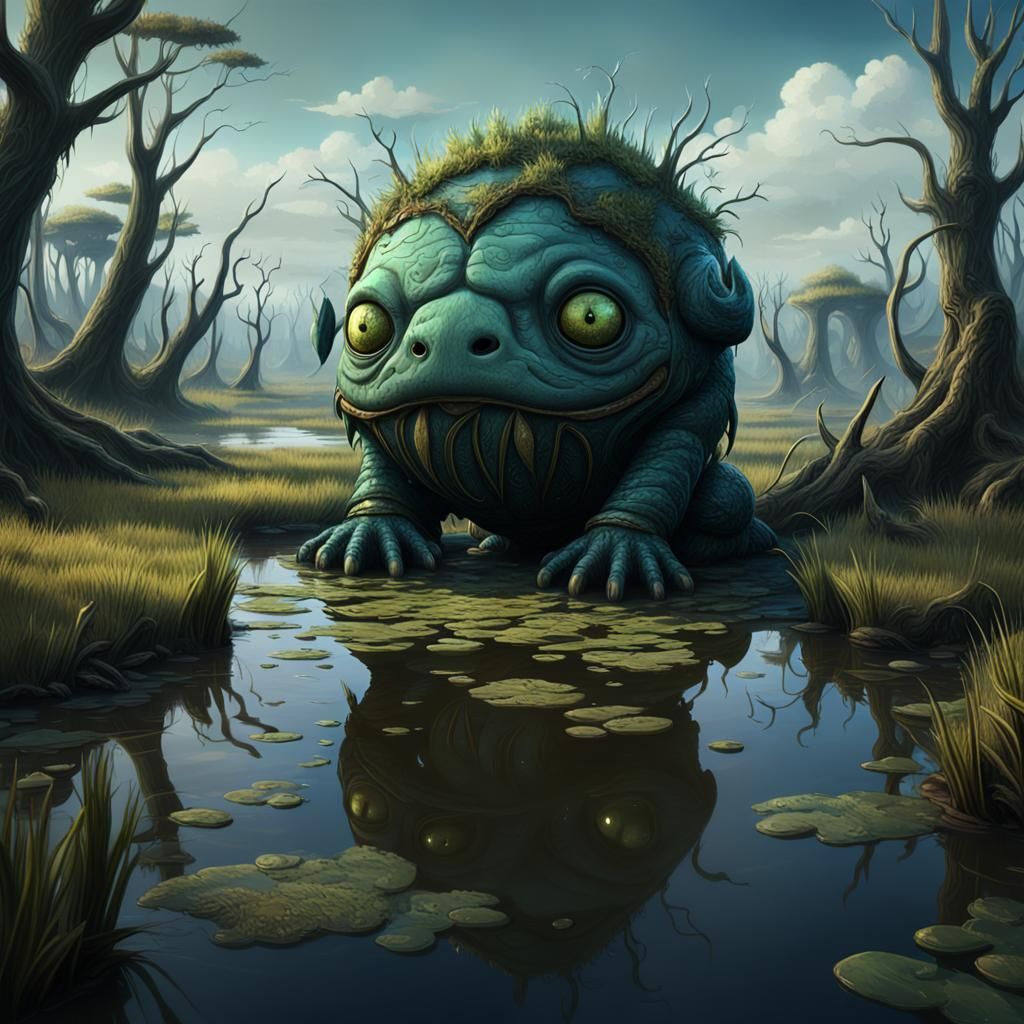 “Lump sat alone in a boggy marsh
Totally motionless except for her heart”