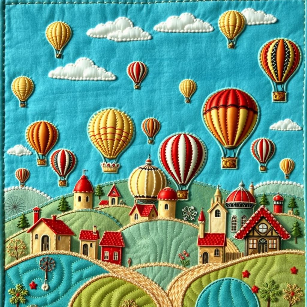 Victorian village patchwork
