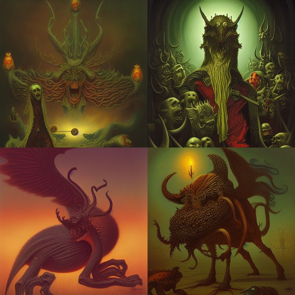 Tyrannical Lord of Pestilence: Fantasy Illustration