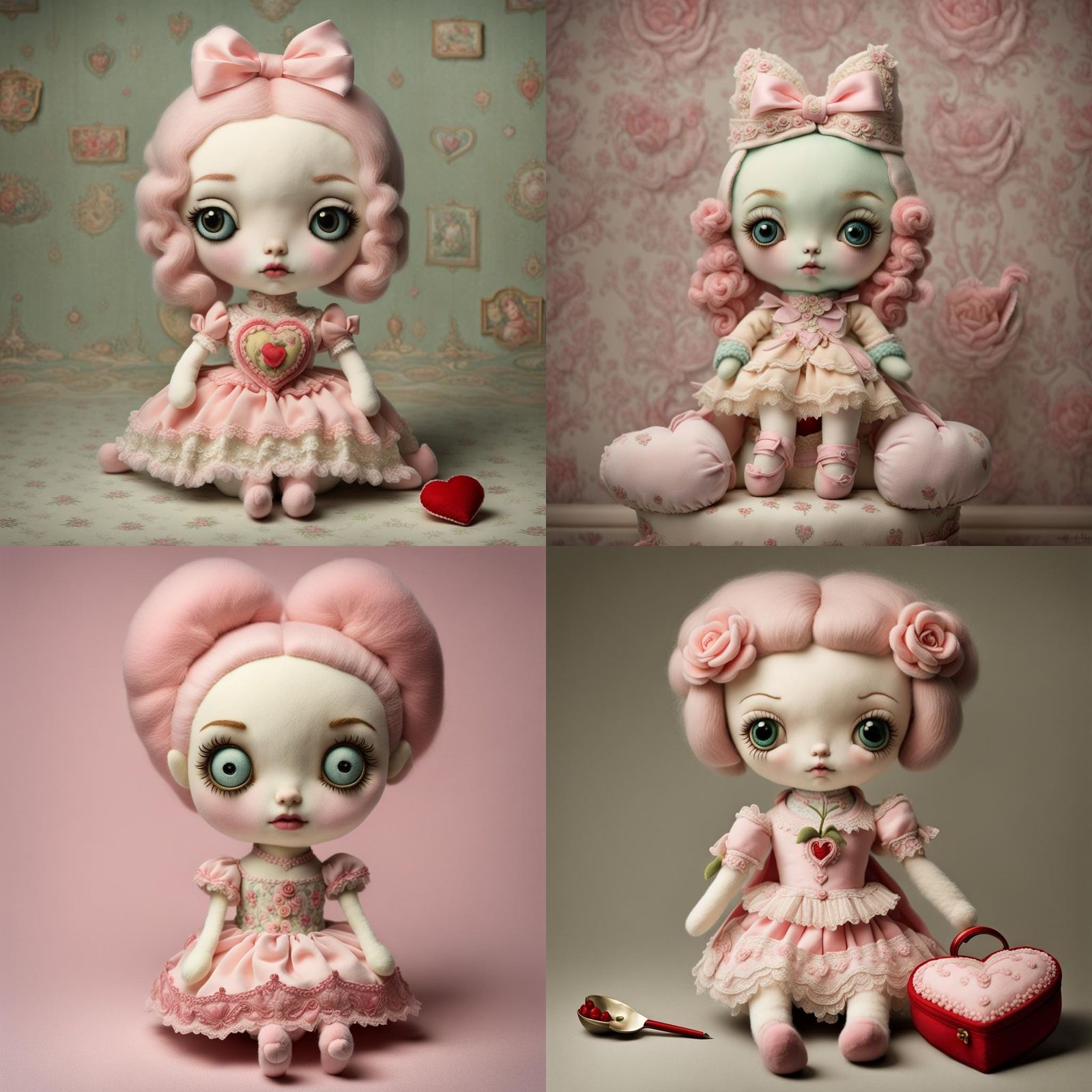 Pastel Plush Toy in Mark Ryden Style