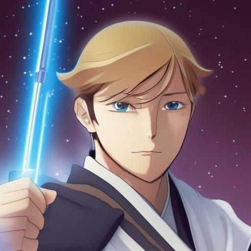 Obi-Wan Kenobi in Anime Key Visual Style