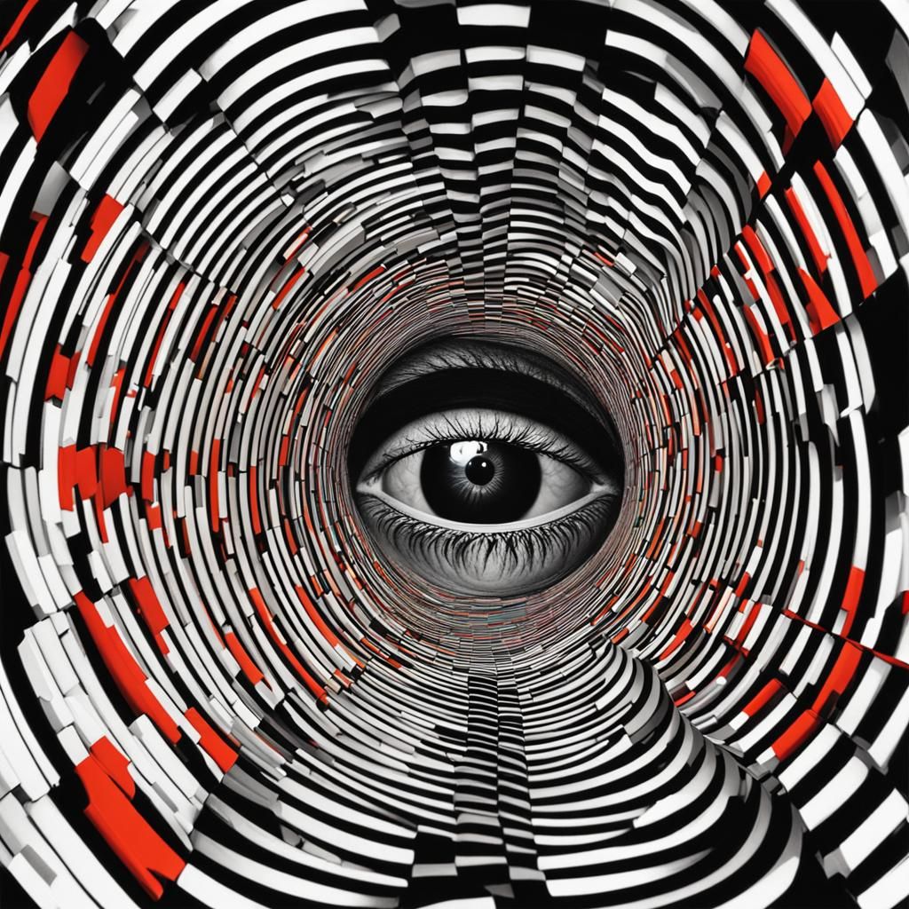 Surreal Warped Eye Tunnel with Dynamic Lighting