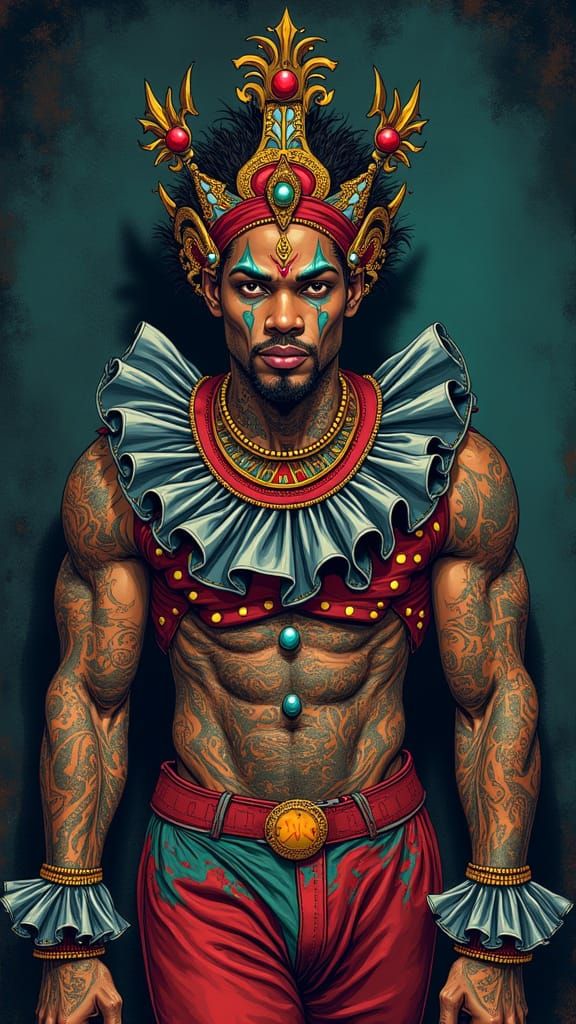 Hyper-Realistic Portrait of a Dapper African Man in a Vibran...