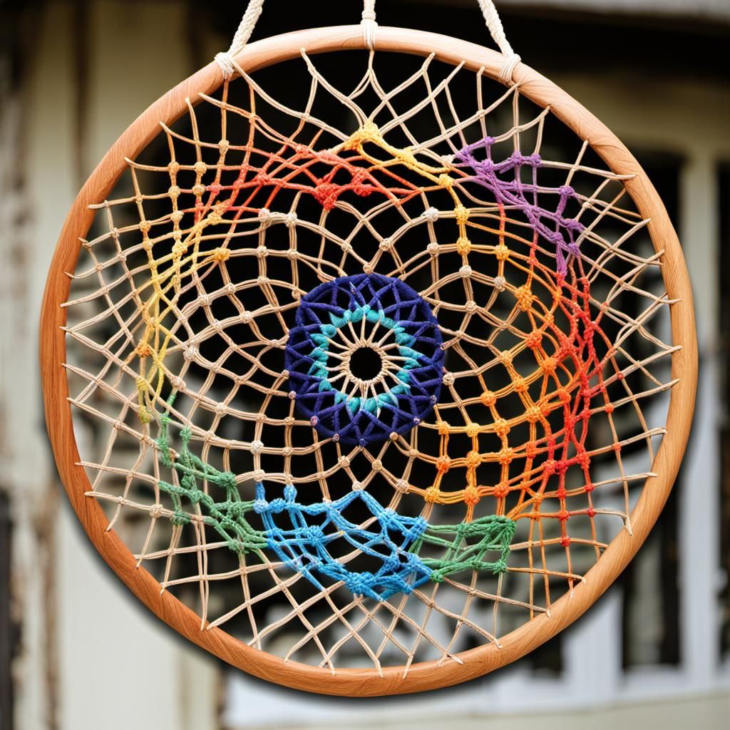 Large Celestial Dream Catcher in Bohemian Style