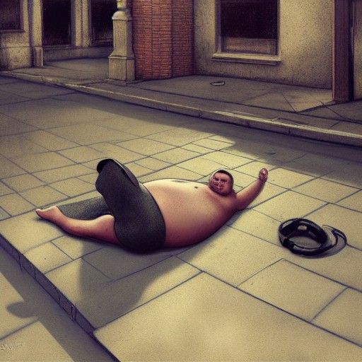 Sinister Belly Flop on Concrete