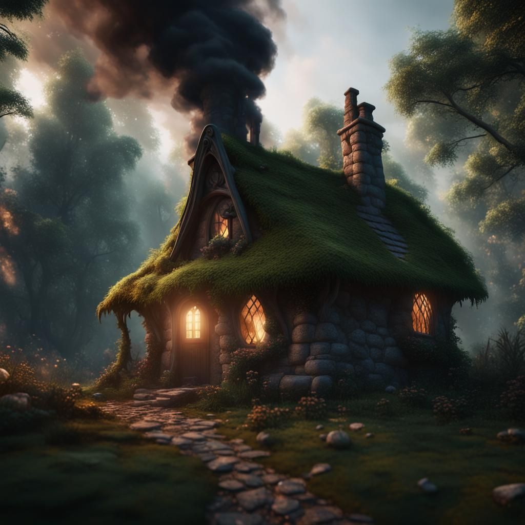 Enchanted Forest Cottage in Sharp Focus