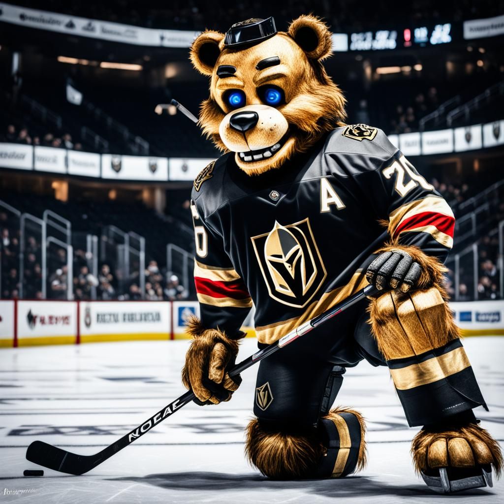 Freddy Fazbear in Vegas Golden Knights Jersey