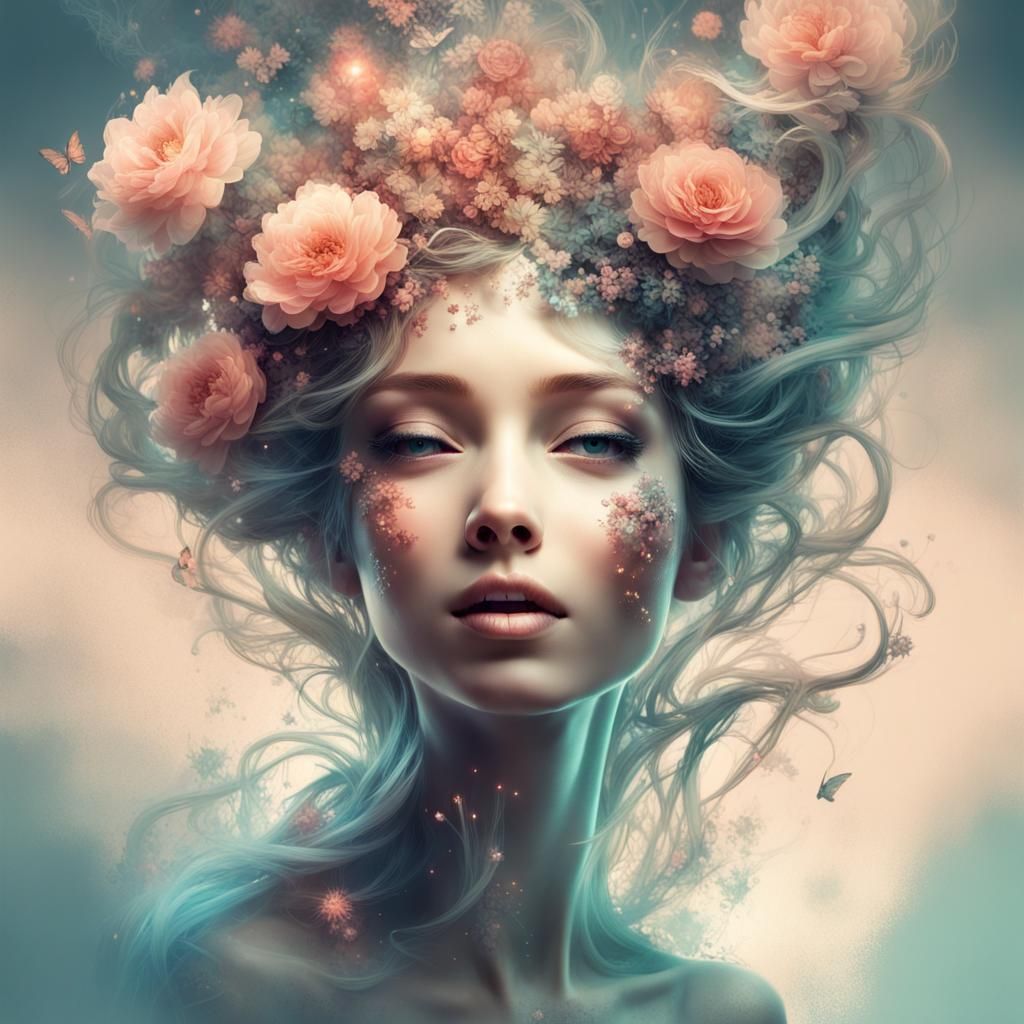 Fantasy Princess Greets Pixies at Dawn