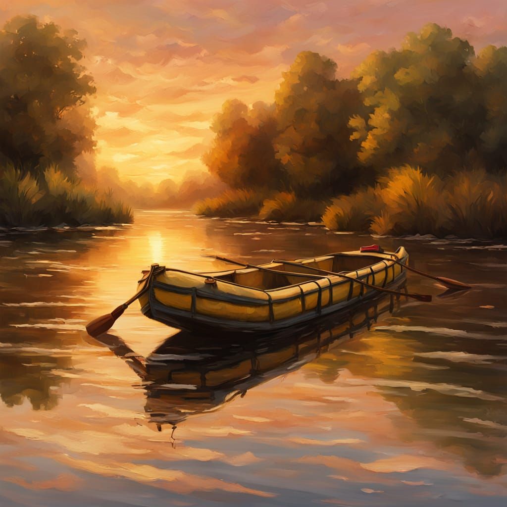 Baroque River Raft in Golden Light
