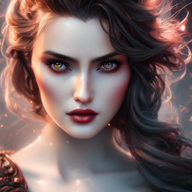 Ana de Armas as Fallen Angel in Watercolor