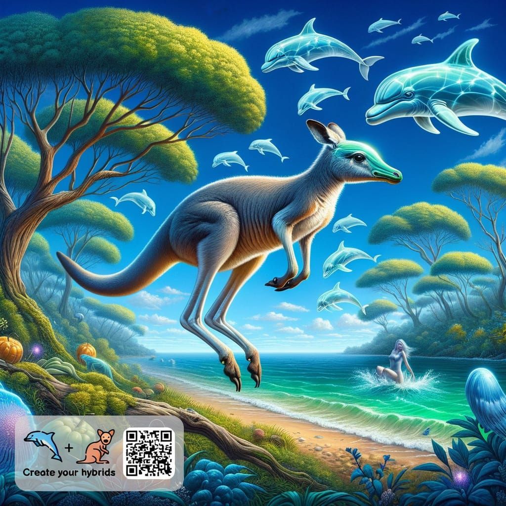 Kangaroo-Dolphin Hybrid: A Fantastical Chimera