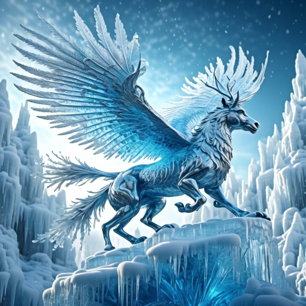 Glinting under the aurora borealis, the epic ice sculpture t...