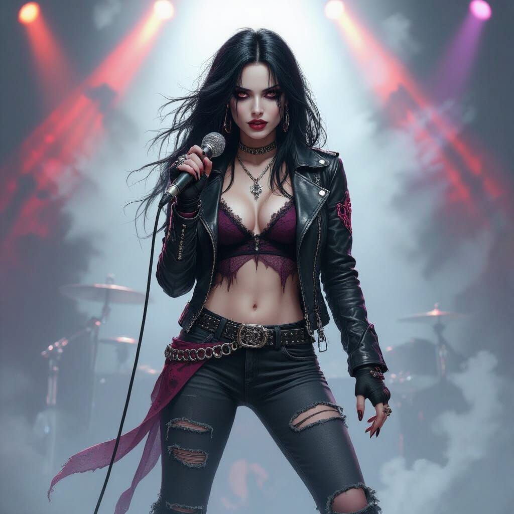 Gothic Rock Goddess Laural Fronts Band Lullaby in Surreal Sp...