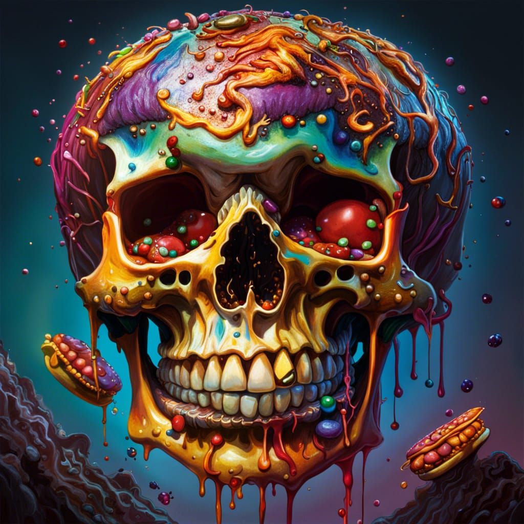 Skeleton - glutton's skull