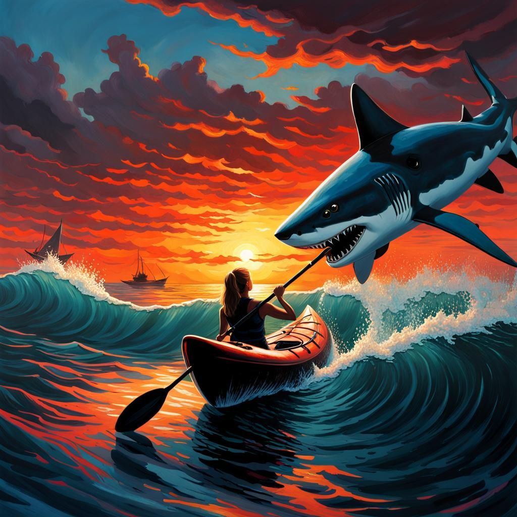 Shark Vs. Kayak