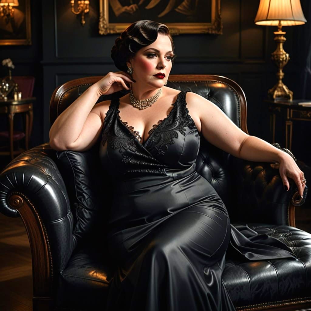 The black silk nightgown