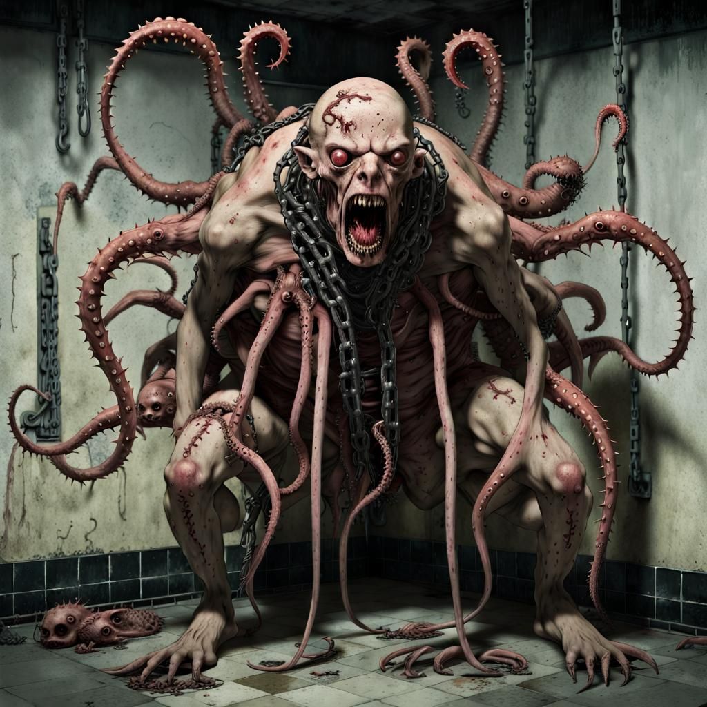 Repulsive Undead Abomination in Derelict Lab