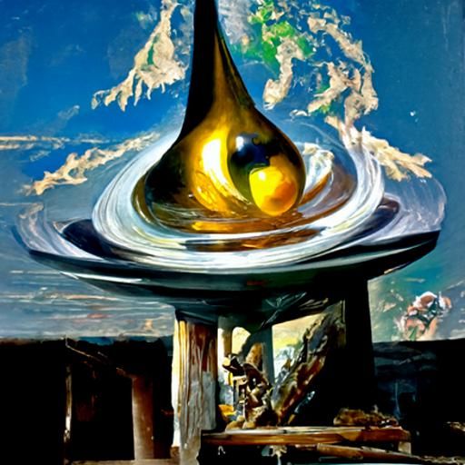 Abstract Fourth Dimension in Oil Painting Style
