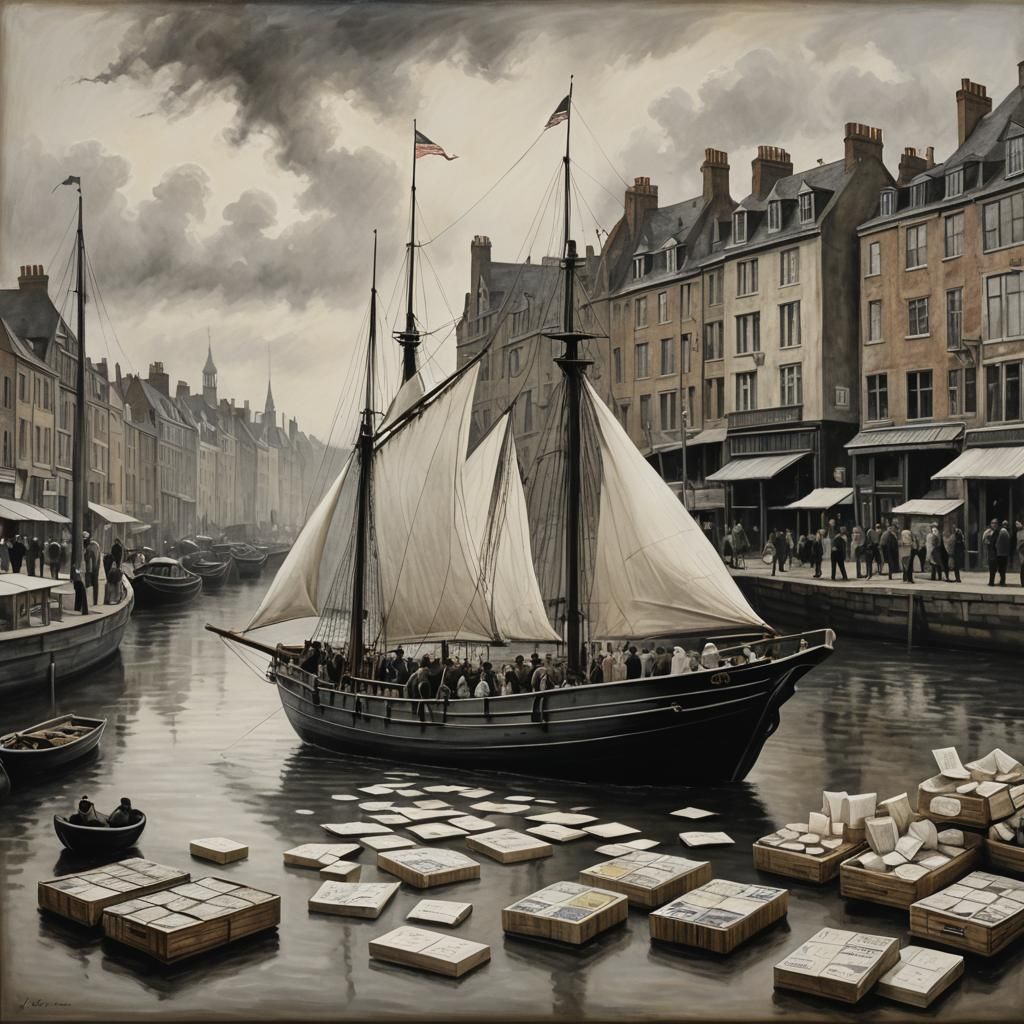 Mysterious Alabaster Whaling Boat on Bleak Moor