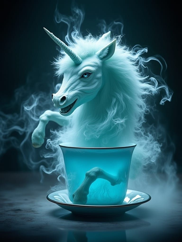 Aquamarine Smoke Unicorn in Combat