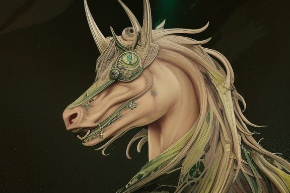 Kirin Kelpie Portrait in Hyperdetailed Style
